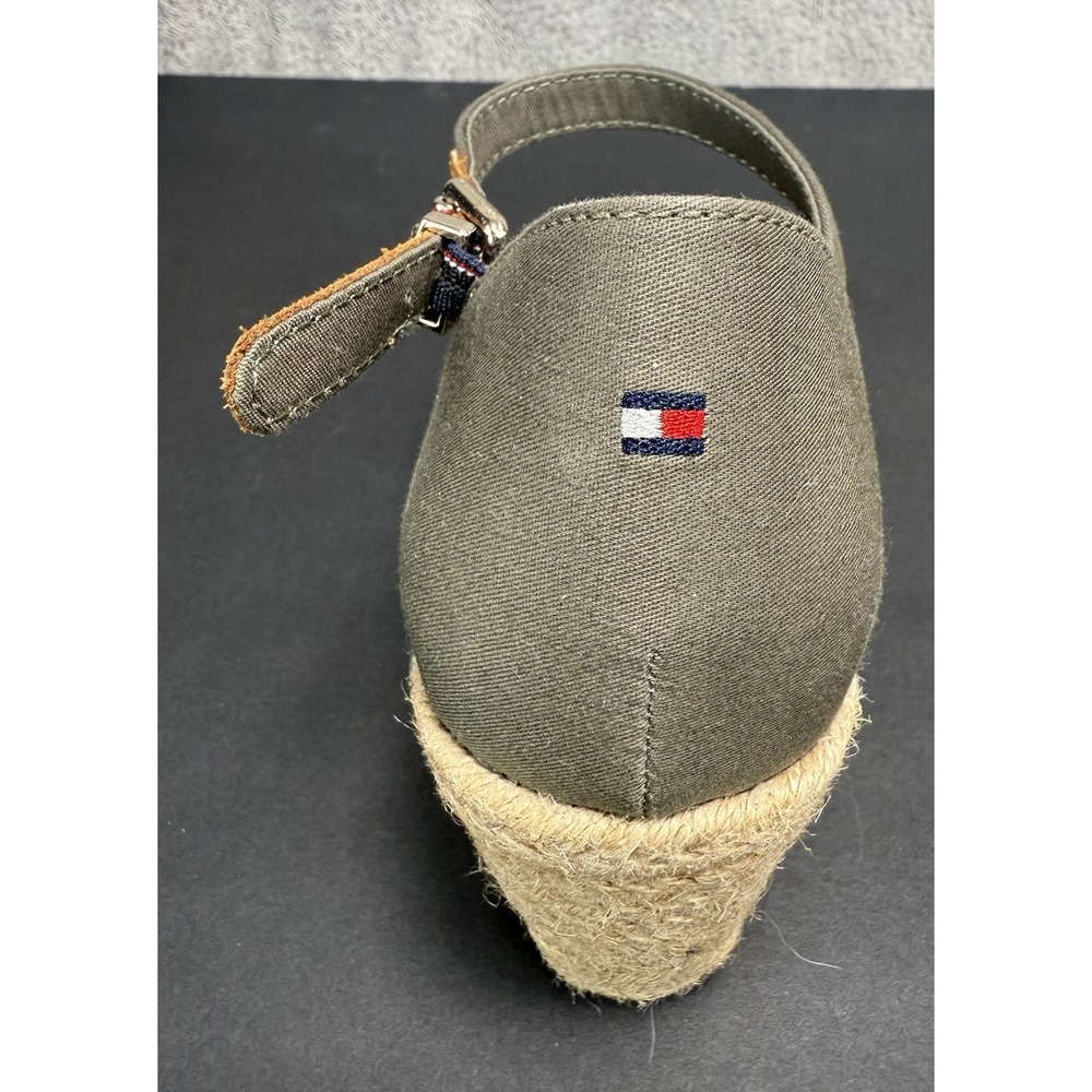 Tommy Hilfiger Espadrille Wedge Sandal Size 8.5 Selena Olive Green NWOB - Picture 7 of 11